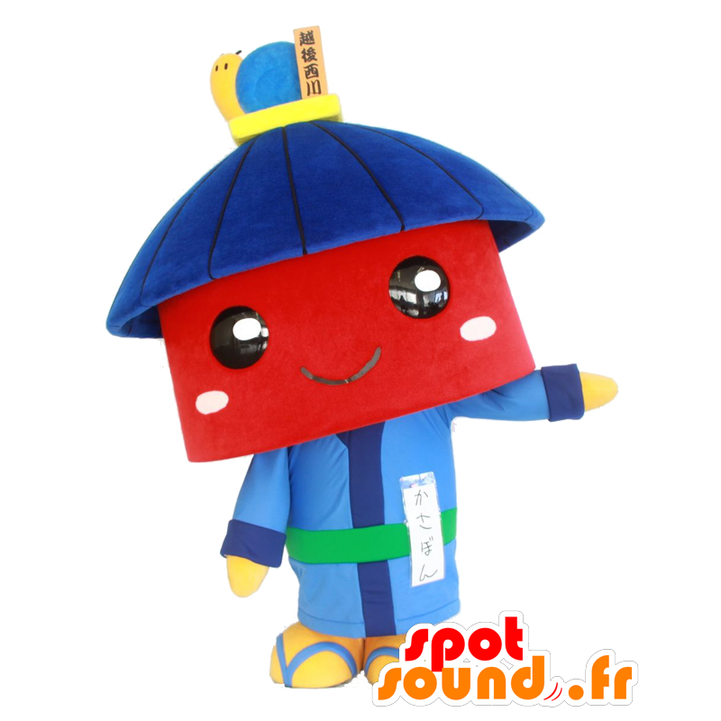 Mascota de Umbrella Boko, hombre rojo con un paraguas - MASFR26941 - Yuru-Chara mascotas japonesas