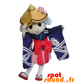 Tokushi mascot, girl in colorful dress, with a hat - MASFR26942 - Yuru-Chara Japanese mascots