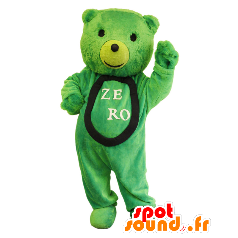 Mascotte de Zeronomikuma, nounours vert, doux et poilu - MASFR26943 - Mascottes Yuru-Chara Japonaises