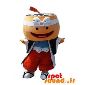 Jin Takun mascot, with head shaped war drum - MASFR26954 - Yuru-Chara Japanese mascots