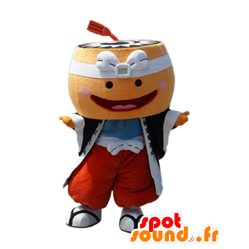 Jin Takun mascot, with head shaped war drum - MASFR26954 - Yuru-Chara Japanese mascots