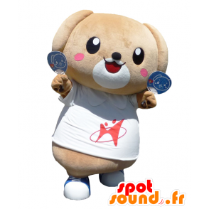 Mascot Ho-kun, brun og hvit hund, søt og morsom - MASFR26956 - Yuru-Chara japanske Mascots