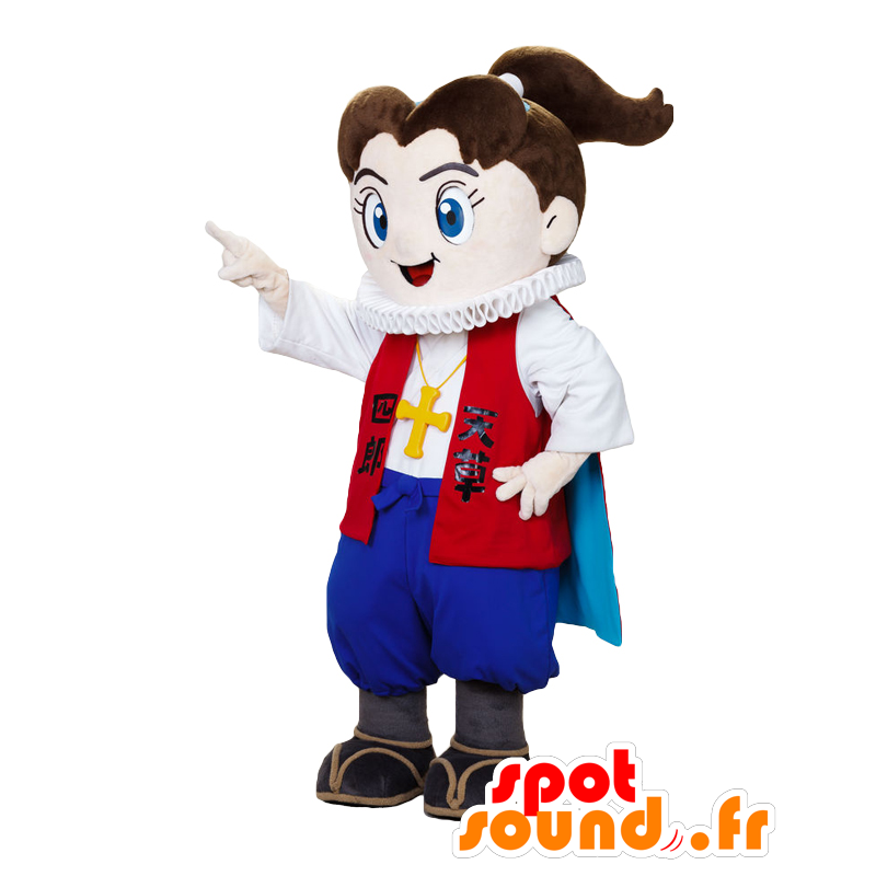 Mascot Amakusa Shiro chica vestida de caballero - MASFR26963 - Yuru-Chara mascotas japonesas