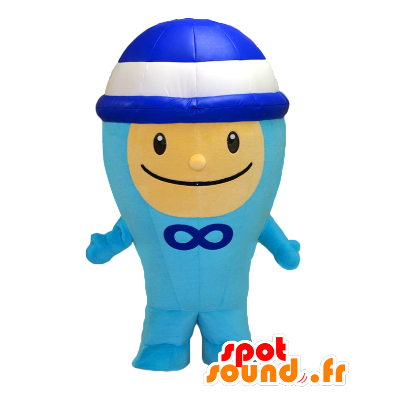 Seizo-kun mascot, blue smiling man with a hat - MASFR26964 - Yuru-Chara Japanese mascots