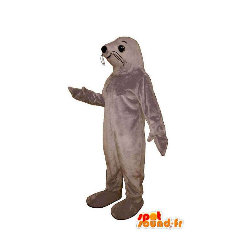 Mascotte grijze zee leeuw. Grijze Zeehond Costume - MASFR006988 - mascottes Seal