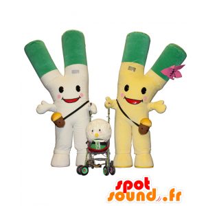 Mascotas Yonegizu y Negi-ko, 2 puerros gigantes - MASFR26968 - Yuru-Chara mascotas japonesas