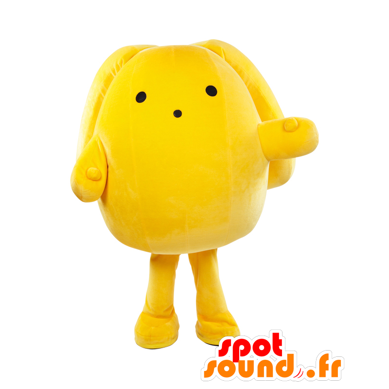 Mascot Sir Wu, big yellow rabbit, giant and fun - MASFR26972 - Yuru-Chara Japanese mascots