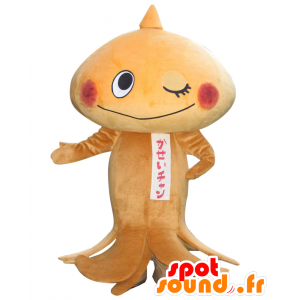 March Chan mascot, orange octopus making a glance - MASFR26973 - Yuru-Chara Japanese mascots