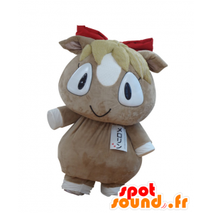 Merorin Maskottchen, braun und weiß pony, prall und lustig - MASFR26975 - Yuru-Chara japanischen Maskottchen
