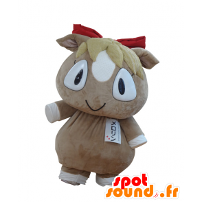 Merorin Maskottchen, braun und weiß pony, prall und lustig - MASFR26975 - Yuru-Chara japanischen Maskottchen