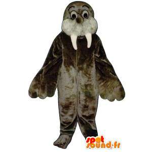 καφέ Μορς κοστούμι. Lion Κοστούμια Θάλασσα - MASFR006989 - μασκότ Seal
