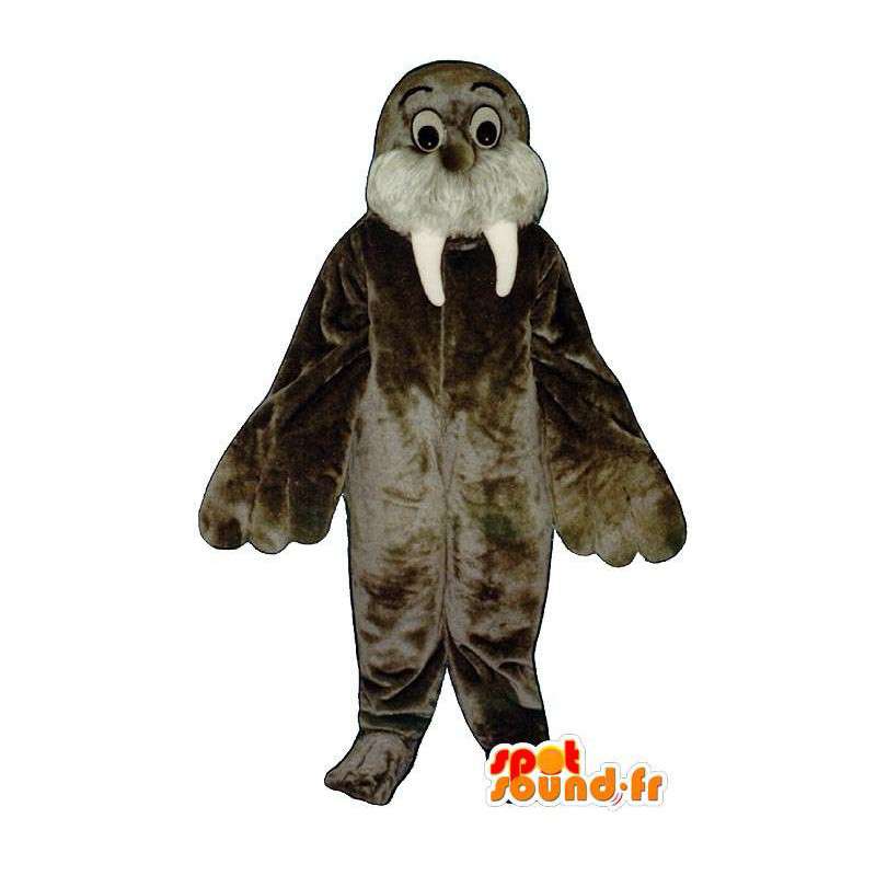 Costume de morse marron. Costume d'otarie - MASFR006989 - Mascottes Phoque