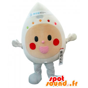 Mascot Enthousiasme Kun, lachend robot wit origineel - MASFR26976 - Yuru-Chara Japanse Mascottes