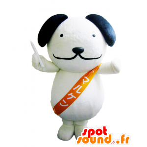 マスコットマルケン、白と黒の犬-MASFR26984-日本のゆるキャラのマスコット