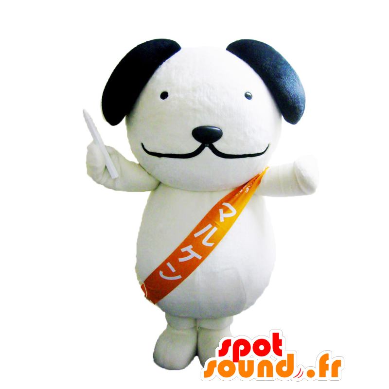 Mascota Maruken, blanco y negro perro - MASFR26984 - Yuru-Chara mascotas japonesas