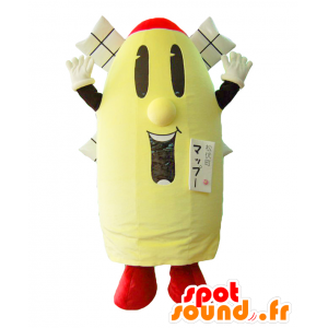 Mappu maskot, gul, röd och vit väderkvarn - Spotsound maskot