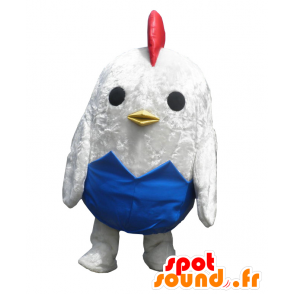 Mascotte de Nagitchi, de poule blanche dans une coquille bleue - MASFR26989 - Mascottes Yuru-Chara Japonaises