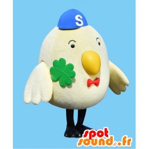 Mascotte de M. Supoppo, gros oiseau blanc, dodu et amusant - MASFR26992 - Mascottes Yuru-Chara Japonaises
