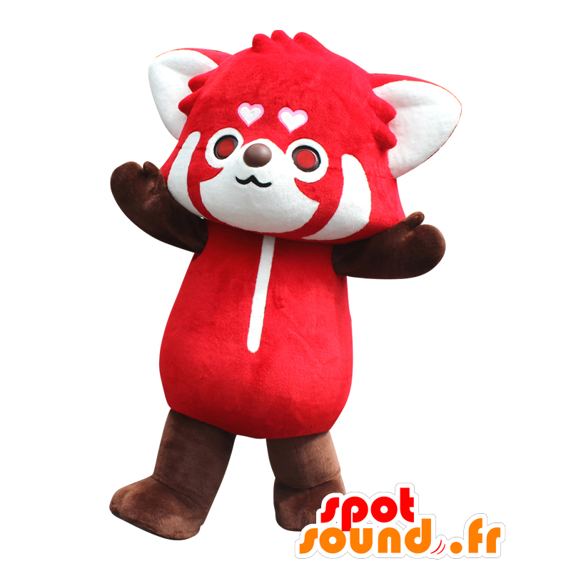 Pikku mascotte, panda rosso e bianco, molto carino - MASFR26993 - Yuru-Chara mascotte giapponese