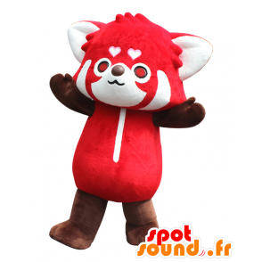 Mascotte de Pikku, panda rouge et blanc, très mignon - MASFR26993 - Mascottes Yuru-Chara Japonaises