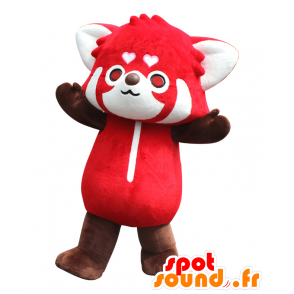 Pikku maskot, röd och vit panda, väldigt söt - Spotsound maskot