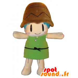 Mascot Utayan, meisje met een dennenappel op het hoofd - MASFR26997 - Yuru-Chara Japanse Mascottes