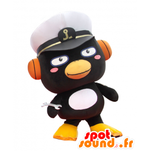 Mascot Pegi, musta lintu, insinööri - MASFR27000 - Mascottes Yuru-Chara Japonaises