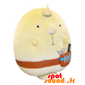 Nobizo kun Maskottchen, große gelbe runde Mann und Friseursalon - MASFR27001 - Yuru-Chara japanischen Maskottchen