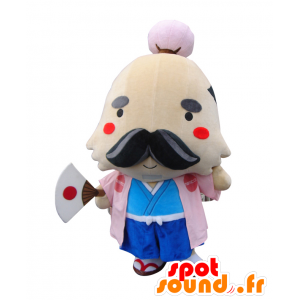 Mascot Haru, um homem de bigode com uma flor de algodão - MASFR27005 - Yuru-Chara Mascotes japoneses