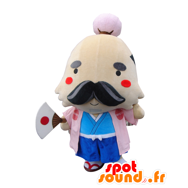 Mascot Haru, en mustached mann med en bomulls blomst - MASFR27005 - Yuru-Chara japanske Mascots