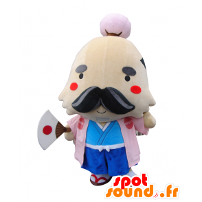 Maskot Haru, je knírem muž s bavlnou květ - MASFR27005 - Yuru-Chara japonské Maskoti