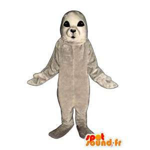 Weiß Baby Seelöwen-Maskottchen. Kostüm Baby Seal - MASFR006992 - Maskottchen-Siegel