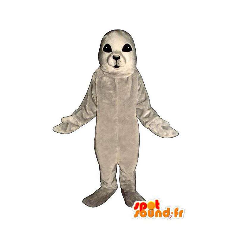 Weiß Baby Seelöwen-Maskottchen. Kostüm Baby Seal - MASFR006992 - Maskottchen-Siegel