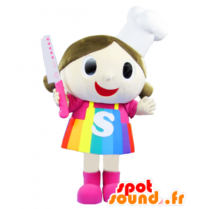 Sasaranko chan mascot, girl colorful cook - MASFR27006 - Yuru-Chara Japanese mascots