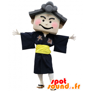 Mascotte de Teramachi Pis, homme japonais avec un temple - MASFR27007 - Mascottes Yuru-Chara Japonaises