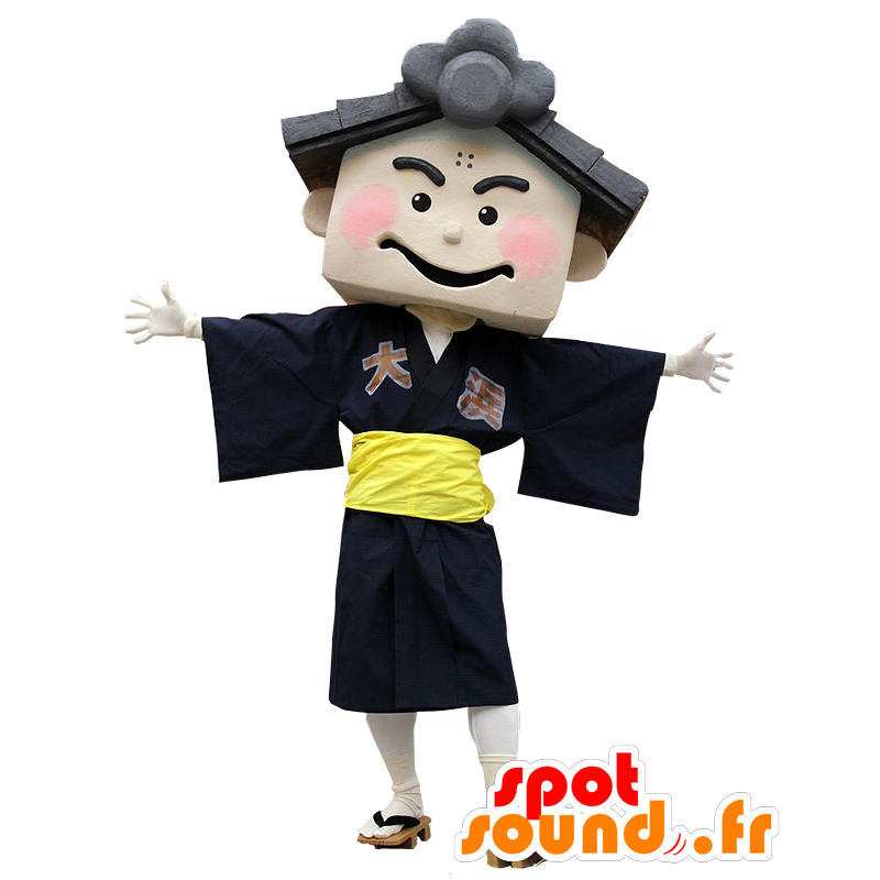 Maskottchen Teramachi Pis, japanischer Mann mit Tempel - Japanische Yuru-Chara-Maskottchen - MASFR27007 - SpotSound.fr