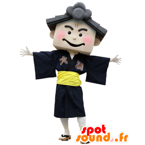 Maskottchen Teramachi Pis, japanischer Mann mit Tempel - Japanische Yuru-Chara-Maskottchen - MASFR27007 - SpotSound.fr