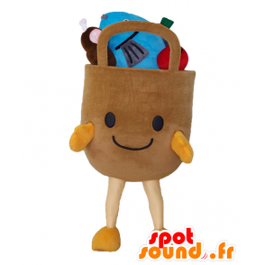 Sogo-chan mascot, brown shopping bag with food - MASFR27008 - Yuru-Chara Japanese mascots