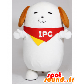 Pochawan mascot, big white dog with a scarf - MASFR27009 - Yuru-Chara Japanese mascots