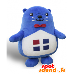 Seal-kun Maskottchen, blauen und weißen Teddybären, riesigen Seelöwen - MASFR27011 - Yuru-Chara japanischen Maskottchen