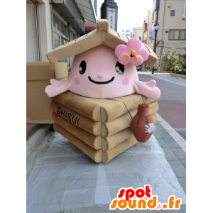 Mascotte Ido-Kko, piccola casa in legno - MASFR27012 - Yuru-Chara mascotte giapponese