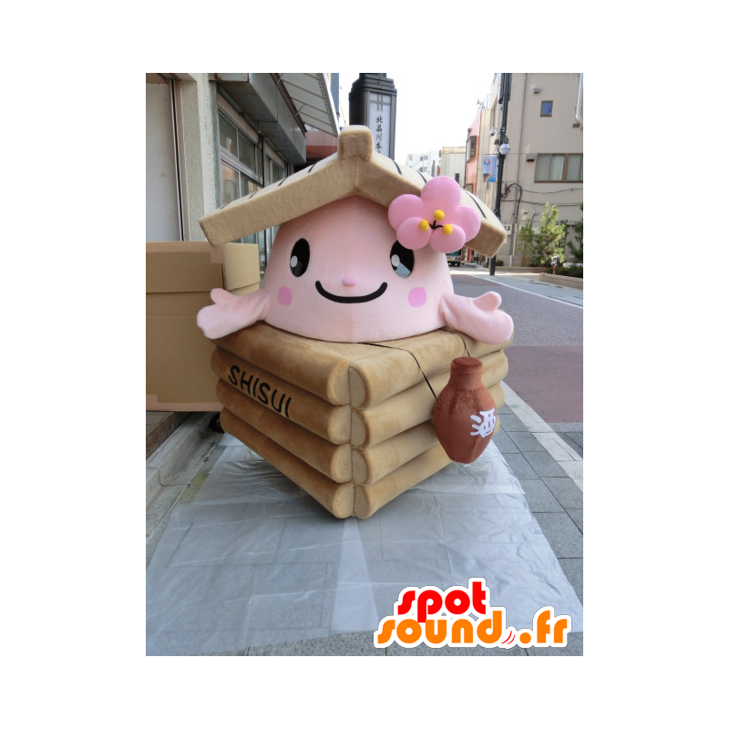 Mascotte Ido-Kko, piccola casa in legno - MASFR27012 - Yuru-Chara mascotte giapponese