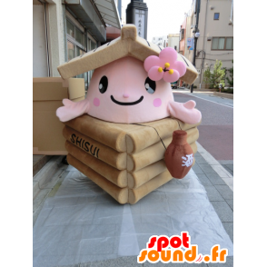 Mascotte Ido-Kko, piccola casa in legno - MASFR27012 - Yuru-Chara mascotte giapponese