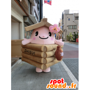 Mascotte Ido-Kko, piccola casa in legno - MASFR27012 - Yuru-Chara mascotte giapponese