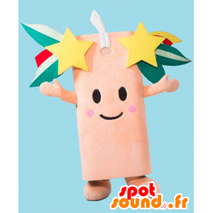 Mascota Hoshiyume chan, chico de color rosa con estrellas - MASFR27016 - Yuru-Chara mascotas japonesas