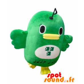 Mascotte de Narashido, oiseau vert, blanc et jaune - MASFR27021 - Mascottes Yuru-Chara Japonaises