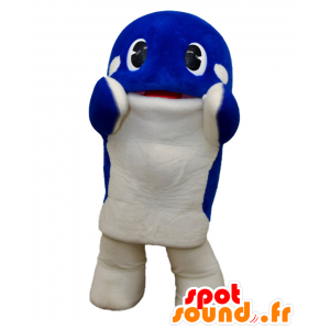 Kaio maskot, blå og hvite kjempe delfin - MASFR27022 - Yuru-Chara japanske Mascots