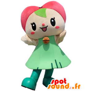 Kurumi mascot, dress girl with a heart on head - MASFR27023 - Yuru-Chara Japanese mascots