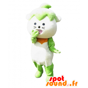 Fulham-chan mascot, white rabbit and green - MASFR27029 - Yuru-Chara Japanese mascots