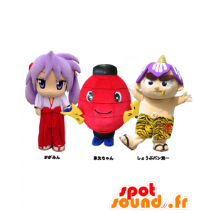 Mascots Iris Brot, Raihisa chan und Kagami - 3 Maskottchen - MASFR27033 - Yuru-Chara japanischen Maskottchen